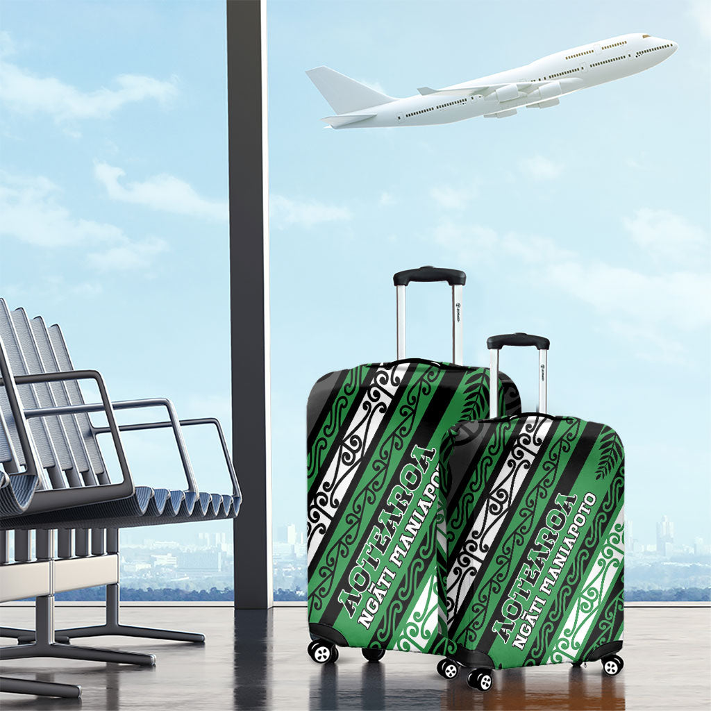 Aotearoa Ngati Maniapoto Luggage Cover New Zealand Maori Tribal Fern Pattern