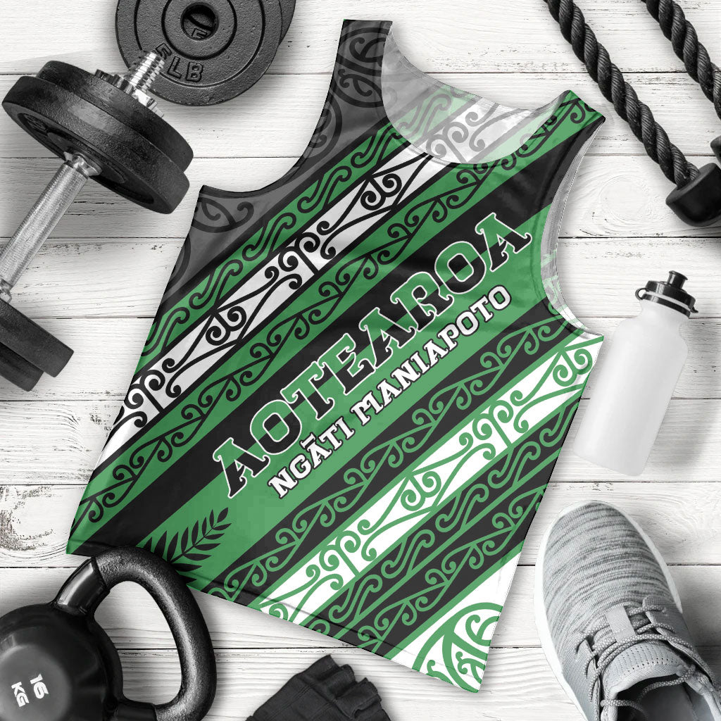 Personalised Aotearoa Ngati Maniapoto Men Tank Top New Zealand Maori Tribal Fern Pattern