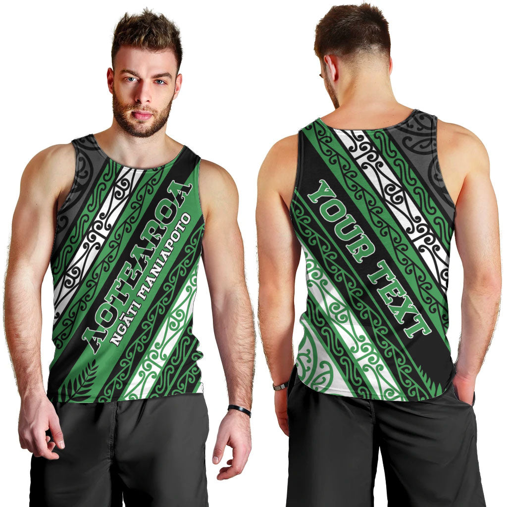 Personalised Aotearoa Ngati Maniapoto Men Tank Top New Zealand Maori Tribal Fern Pattern