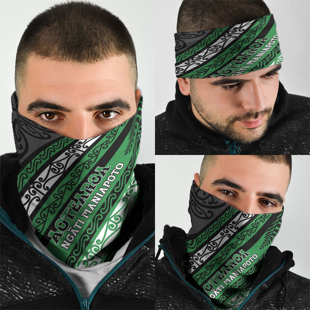 Aotearoa Ngati Maniapoto Neck Gaiter New Zealand Maori Tribal Fern Pattern