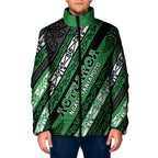 Personalised Aotearoa Ngati Maniapoto Padded Jacket New Zealand Maori Tribal Fern Pattern