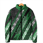 Personalised Aotearoa Ngati Maniapoto Padded Jacket New Zealand Maori Tribal Fern Pattern