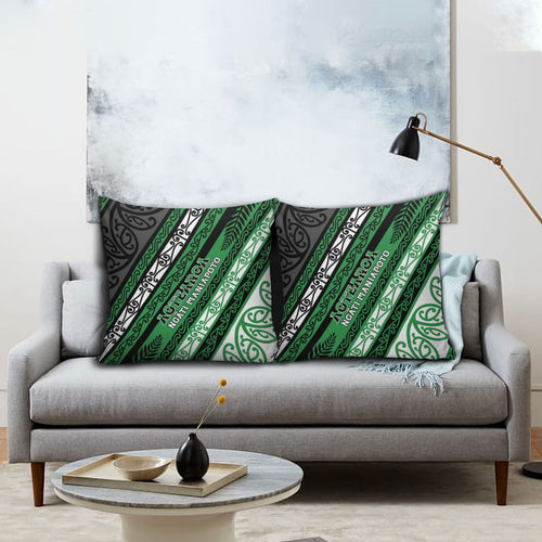 Aotearoa Ngati Maniapoto Pillow Cover New Zealand Maori Tribal Fern Pattern