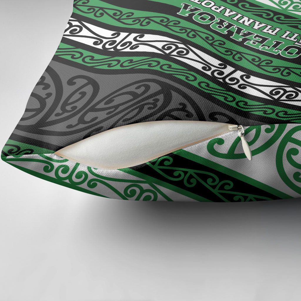 Aotearoa Ngati Maniapoto Pillow Cover New Zealand Maori Tribal Fern Pattern