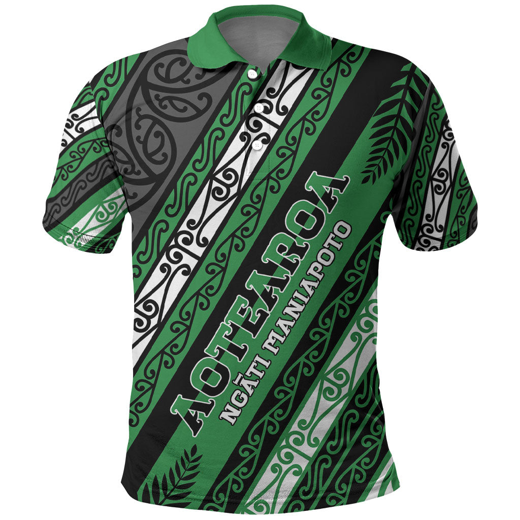 Personalised Aotearoa Ngati Maniapoto Polo Shirt New Zealand Maori Tribal Fern Pattern