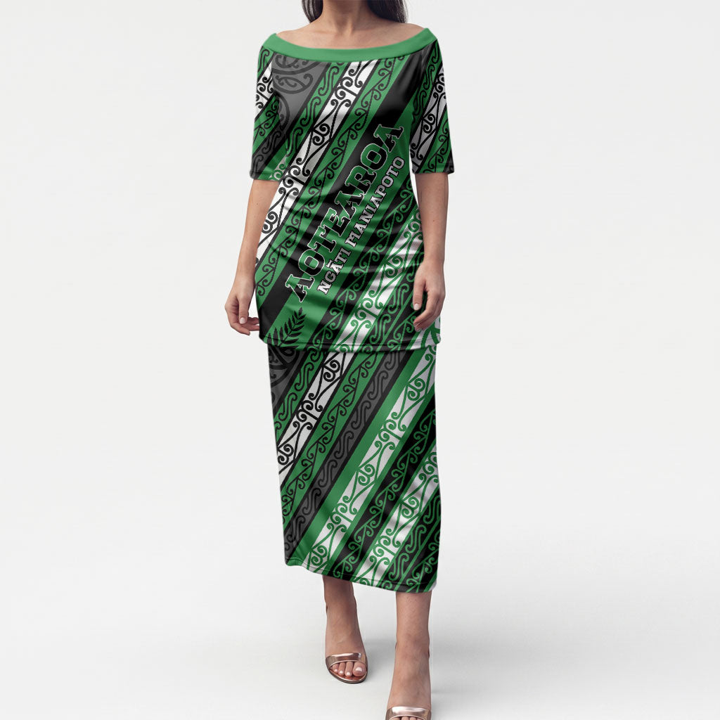 Personalised Aotearoa Ngati Maniapoto Puletasi New Zealand Maori Tribal Fern Pattern