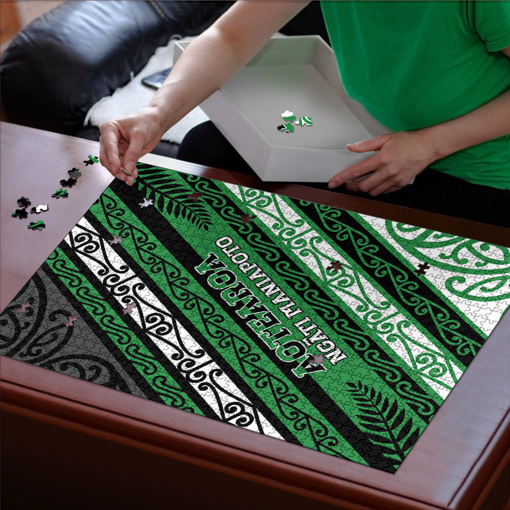 Aotearoa Ngati Maniapoto Puzzle New Zealand Maori Tribal Fern Pattern