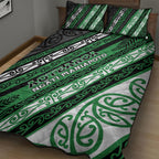 Aotearoa Ngati Maniapoto Quilt Bed Set New Zealand Maori Tribal Fern Pattern