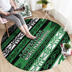 Aotearoa Ngati Maniapoto Round Carpet New Zealand Maori Tribal Fern Pattern