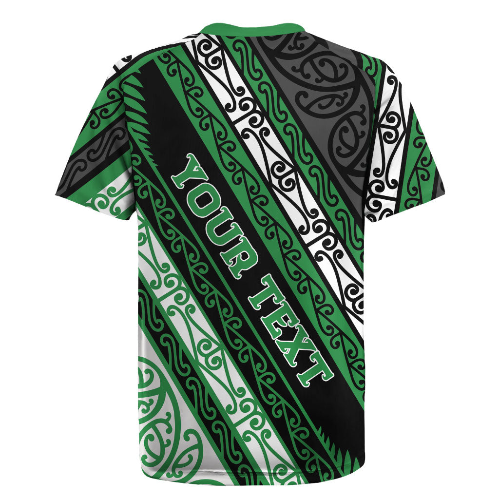 Personalised Aotearoa Ngati Maniapoto Rugby Jersey New Zealand Maori Tribal Fern Pattern