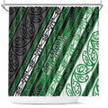 Aotearoa Ngati Maniapoto Shower Curtain New Zealand Maori Tribal Fern Pattern