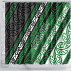 Aotearoa Ngati Maniapoto Shower Curtain New Zealand Maori Tribal Fern Pattern