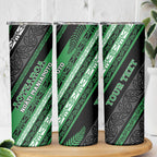 Personalised Aotearoa Ngati Maniapoto Skinny Tumbler New Zealand Maori Tribal Fern Pattern