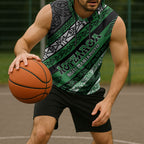 Personalised Aotearoa Ngati Maniapoto Sleeveless Hoodie New Zealand Maori Tribal Fern Pattern