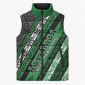 Personalised Aotearoa Ngati Maniapoto Sleeveless Puffer Jacket New Zealand Maori Tribal Fern Pattern