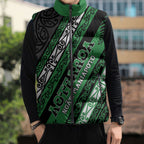 Personalised Aotearoa Ngati Maniapoto Sleeveless Puffer Jacket New Zealand Maori Tribal Fern Pattern