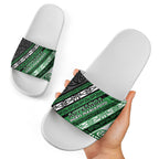 Aotearoa Ngati Maniapoto Slide Sandals New Zealand Maori Tribal Fern Pattern