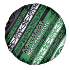 Aotearoa Ngati Maniapoto Spare Tire Cover New Zealand Maori Tribal Fern Pattern