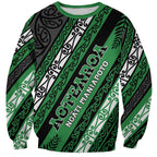 Personalised Aotearoa Ngati Maniapoto Sweatshirt New Zealand Maori Tribal Fern Pattern