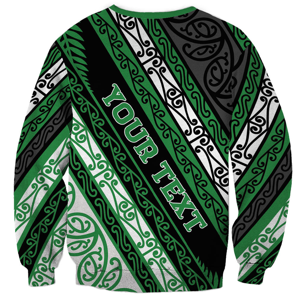 Personalised Aotearoa Ngati Maniapoto Sweatshirt New Zealand Maori Tribal Fern Pattern