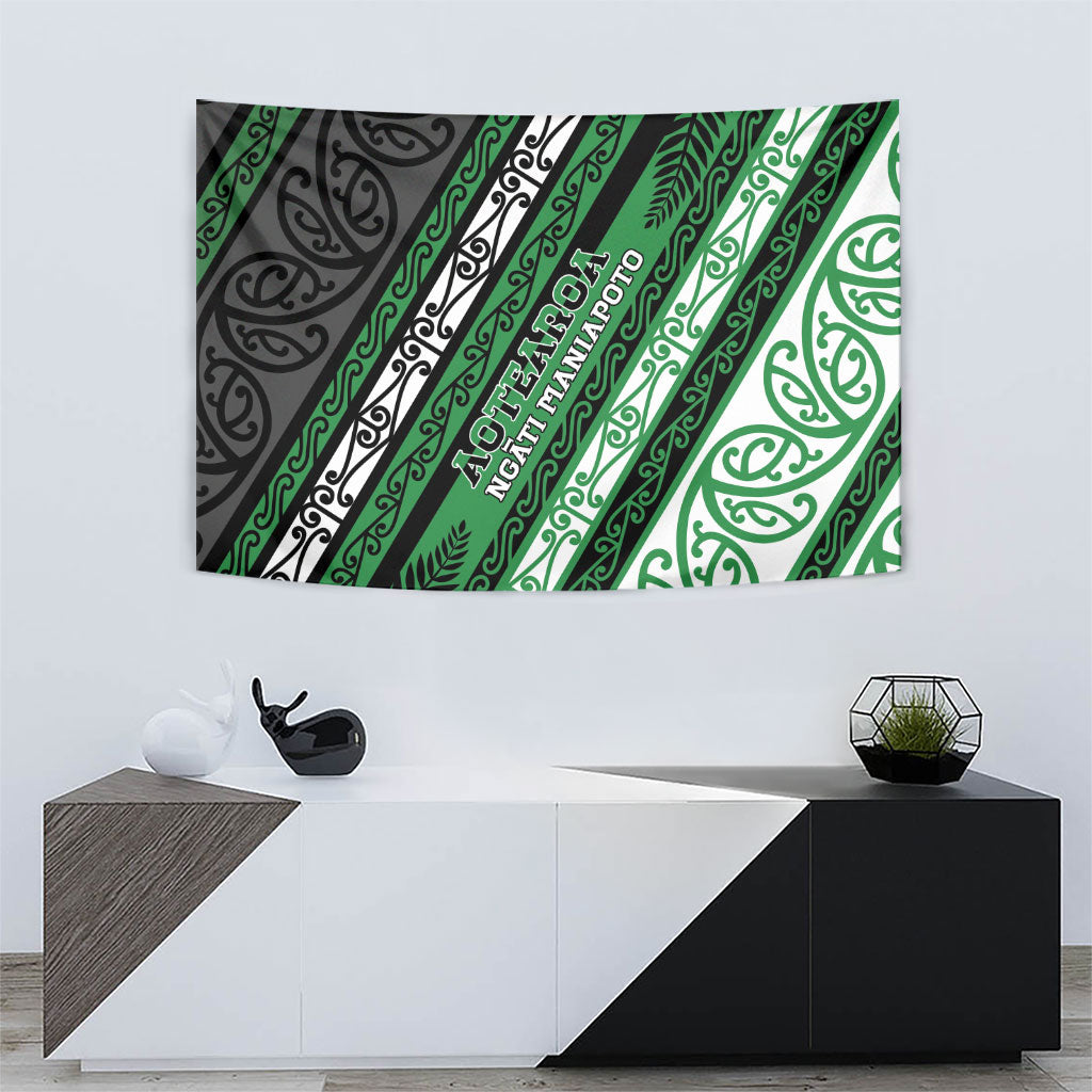 Aotearoa Ngati Maniapoto Tapestry New Zealand Maori Tribal Fern Pattern