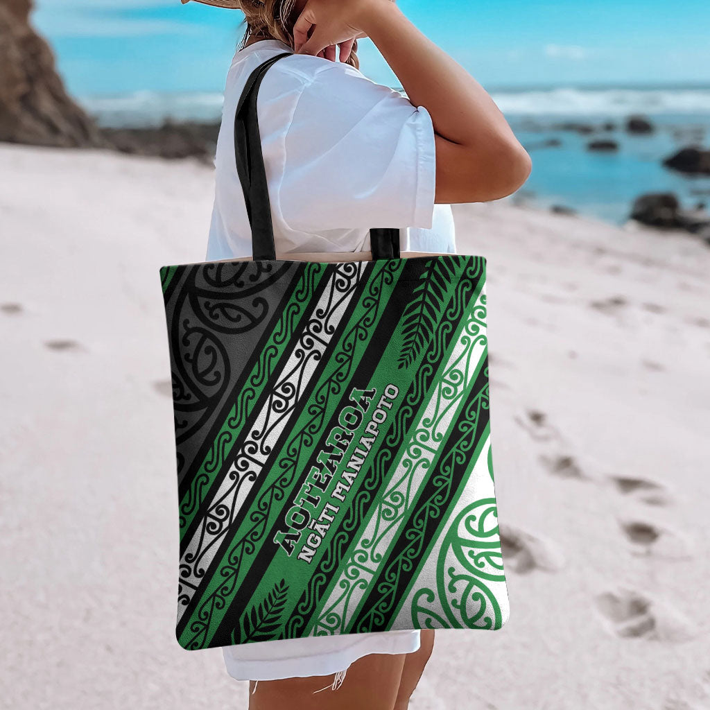 Aotearoa Ngati Maniapoto Tote Bag New Zealand Maori Tribal Fern Pattern