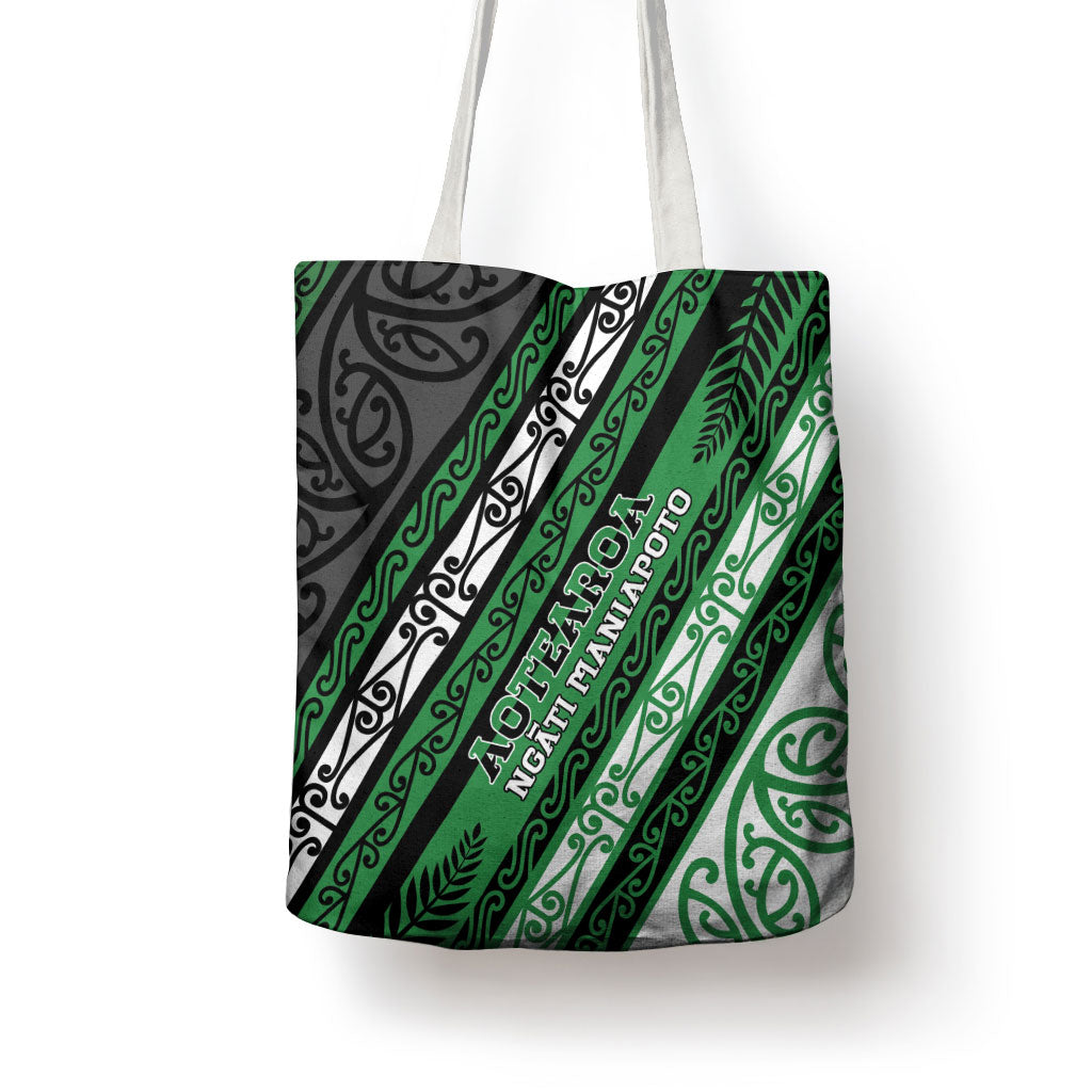 Aotearoa Ngati Maniapoto Tote Bag New Zealand Maori Tribal Fern Pattern