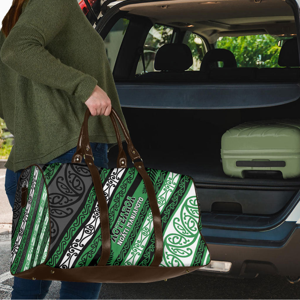 Aotearoa Ngati Maniapoto Travel Bag New Zealand Maori Tribal Fern Pattern
