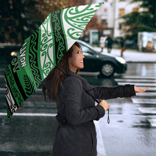 Aotearoa Ngati Maniapoto Umbrella New Zealand Maori Tribal Fern Pattern