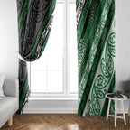 Aotearoa Ngati Maniapoto Window Curtain New Zealand Maori Tribal Fern Pattern