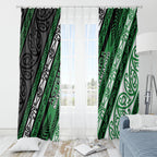 Aotearoa Ngati Maniapoto Window Curtain New Zealand Maori Tribal Fern Pattern