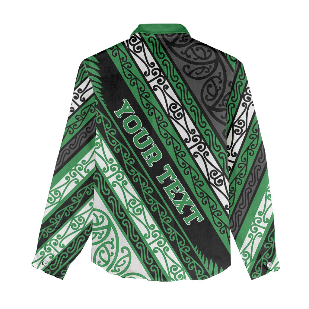 Personalised Aotearoa Ngati Maniapoto Women Casual Shirt New Zealand Maori Tribal Fern Pattern