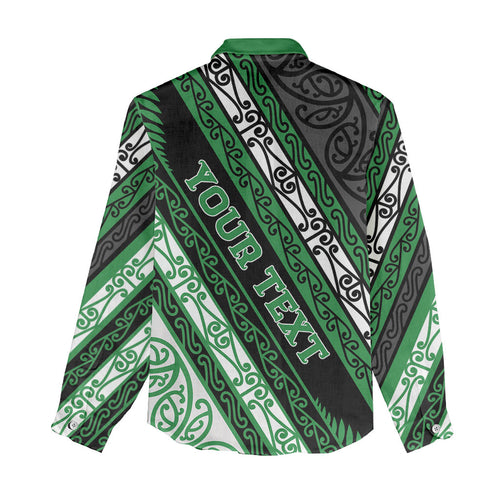 Personalised Aotearoa Ngati Maniapoto Women Casual Shirt New Zealand Maori Tribal Fern Pattern