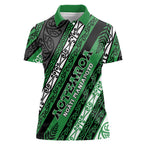 Personalised Aotearoa Ngati Maniapoto Women Polo Shirt New Zealand Maori Tribal Fern Pattern