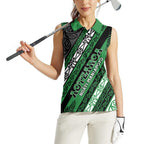 Personalised Aotearoa Ngati Maniapoto Women Sleeveless Polo Shirt New Zealand Maori Tribal Fern Pattern