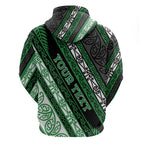 Personalised Aotearoa Ngati Maniapoto Zip Hoodie New Zealand Maori Tribal Fern Pattern