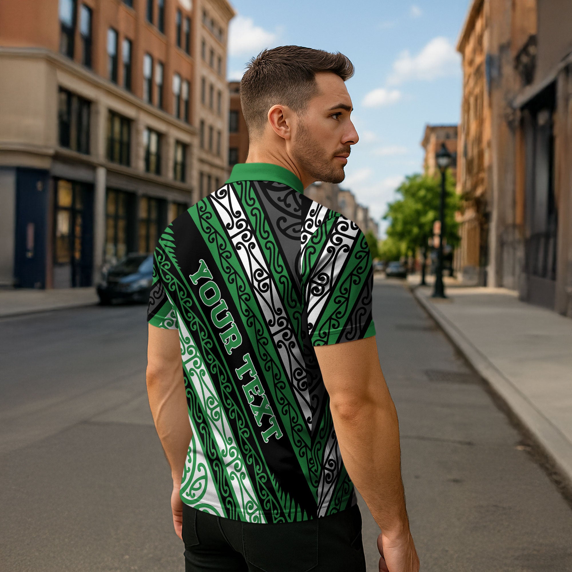 Personalised Aotearoa Ngati Maniapoto Zipper Polo Shirt New Zealand Maori Tribal Fern Pattern