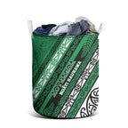 Aotearoa Ngati Raukawa Laundry Basket New Zealand Maori Tribal Fern Pattern