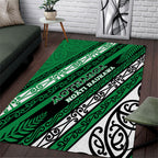 Aotearoa Ngati Raukawa Area Rug New Zealand Maori Tribal Fern Pattern