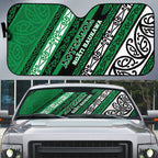 Aotearoa Ngati Raukawa Auto Sun Shade New Zealand Maori Tribal Fern Pattern