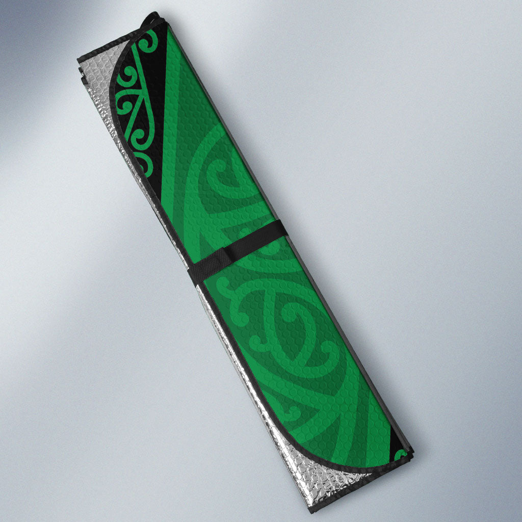 Aotearoa Ngati Raukawa Auto Sun Shade New Zealand Maori Tribal Fern Pattern