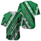 Personalised Aotearoa Ngati Raukawa Baseball Jersey New Zealand Maori Tribal Fern Pattern