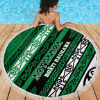Aotearoa Ngati Raukawa Beach Blanket New Zealand Maori Tribal Fern Pattern
