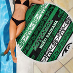 Aotearoa Ngati Raukawa Beach Blanket New Zealand Maori Tribal Fern Pattern