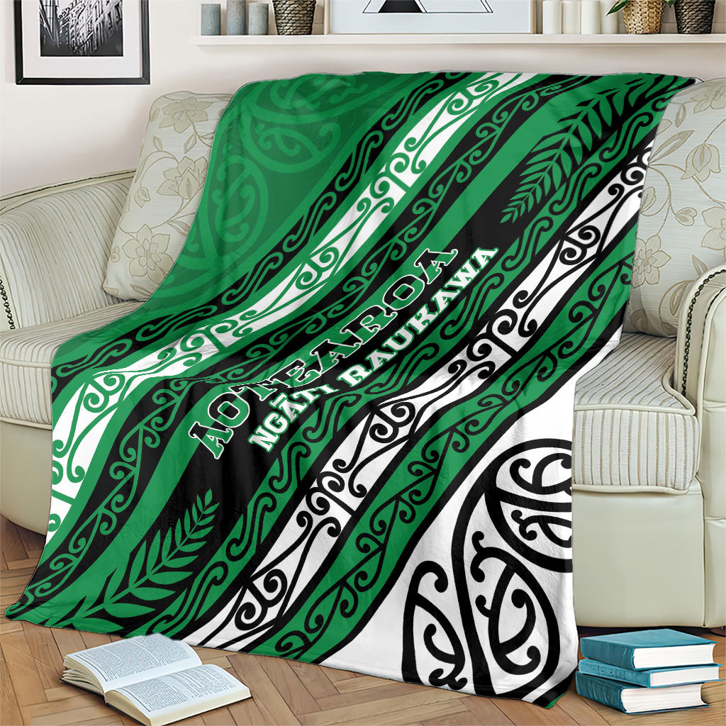 Aotearoa Ngati Raukawa Blanket New Zealand Maori Tribal Fern Pattern
