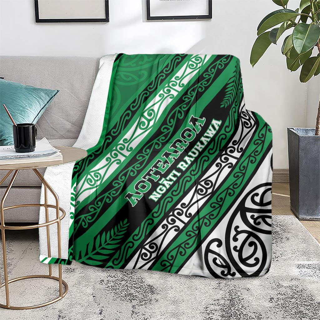 Aotearoa Ngati Raukawa Blanket New Zealand Maori Tribal Fern Pattern