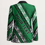 Personalised Aotearoa Ngati Raukawa Blazer New Zealand Maori Tribal Fern Pattern