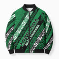 Personalised Aotearoa Ngati Raukawa Bomber Puffer Jacket New Zealand Maori Tribal Fern Pattern