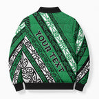 Personalised Aotearoa Ngati Raukawa Bomber Puffer Jacket New Zealand Maori Tribal Fern Pattern