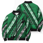 Personalised Aotearoa Ngati Raukawa Bomber Puffer Jacket New Zealand Maori Tribal Fern Pattern